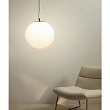 Kave Home Bela/črna kovinska viseča svetilka s steklenim senčilom ø 50 cm Brisia – | Shoptok.si