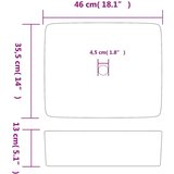 Nadgradni Nadpultni umivalnik črn pravokoten 46x35,5x13 cm keramika | Shoptok.si