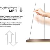 PAUL NEUHAUS Dizajnerska viseča svetilka bronasta, vključno z zatemnljivo LED Easylift - Hoop Cene