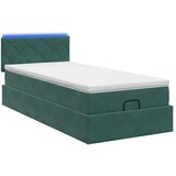  Krevet od pjene s madracem i LED-om Tamnozelena 90 x 200 cm - Tamnozelena 90 x 200 cm Dizajn s rombovima | shoptok.hr