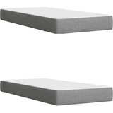  Krevet s oprugama i madracem svjetlosivi 200 x 200cm od tkanine | shoptok.hr