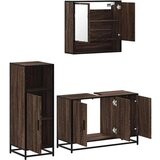 vidaXL 3-dijelni set kupaonskog namještaja boja smeđeg hrasta drveni | shoptok.hr