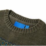  Dječji džemper pleteni kaki 128 | shoptok.hr