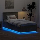  Krevetna konstrukcija s LED trakama Betonski sivi 100 x 200 cm | shoptok.hr