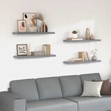  Plutajuće zidne police 4 kom sive 90 x 23,5 x 3,8 cm MDF | shoptok.hr