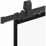  Klizna vrata s priborom crna 76 x 205 cm od ESG stakla | shoptok.hr