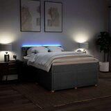 vidaXL Krevet s oprugama i madracem svjetlosivi 140x190 cm od tkanine | shoptok.hr