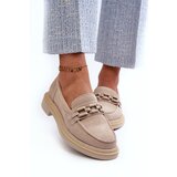 S. BARSKI Suede Women's Moccasins S.Barski HX52-222 Beige | shoptok.hr