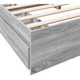  Okvir za krevet s ladicama boja hrasta 200x200 cm drveni Siva 200 x 200 cm | shoptok.hr