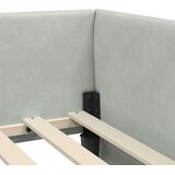  Kotni okvir postelje z matrico Drugo 2 pcs Svetlo siva Žamet, (5000123238) | Shoptok.si