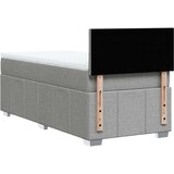vidaXL Box spring postelja z vzmetnico svetlo siva 90x190 cm blago | Shoptok.si