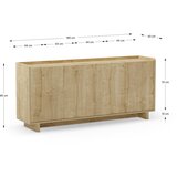 Marckeric Komoda v hrastovem dekorju v naravni barvi 180x80x40 cm Daira – | Shoptok.si