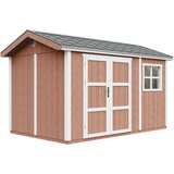 Timbela Vrtna hišica vrhunske kakovosti 8,68 m² - V252x250x412 cm - s tlemi in bitumenskimi ploščicami - M914A-REDWOOD RED, (5000117193) | Shoptok.si