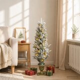 Mini božićno drvce 120 cm 100 LED lampica Topla bijela PVC i PE Cijene