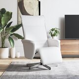  Naslonjač od umjetne kože s osloncem za noge bijeli | shoptok.hr