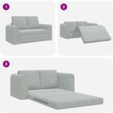  Kauč na kat 2-u-1 svjetlosivi 148x71x83 cm baršun | shoptok.hr