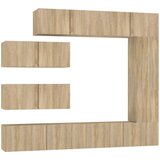  7-dijelni set TV ormarića boja hrasta sonome konstruirano drvo | shoptok.hr