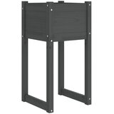 Maison Chic Visoka greda - Greda - Cvetlični Lonec siva 40x40x81 cm trdna borovina, (21790392) Cene