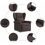  Električni naslonjač od tkanine tamnosmeđi | shoptok.hr