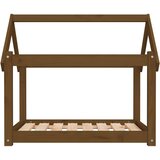 Krevet za pse smeđa boja meda 81x60x70 cm od masivne borovine | Eponuda.ba