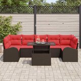  Sjedeća garnitura za vrt s pohranom 8 pcs Smeđa poliratan | shoptok.hr