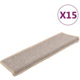  Prostirke za stepenice 15 kom 65x21x4 cm srebrne pravokutne rubove | shoptok.hr