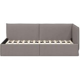 VidaXL Kutni okvir kreveta Sivo-smeđa 100 x 200 cm tkanina Slike