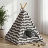  Kućica za ljubimce s jastukom Bijela i siva 40 x 40 x 50 cm - S (42 x 39 x 54 cm) | shoptok.hr