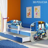 ACMA Dječji krevet s motivom, bočna plava + ladica 160x80 cm - 38 Policija | shoptok.hr