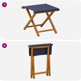  Ležaljka 2 pcs Čvrsto drvo eukaliptusa Plava | shoptok.hr