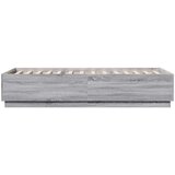 vidaXL Posteljni okvir siva sonoma 90x200 cm inženirski les | Shoptok.si