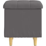  Otoman za pohranu s jastukom Sivi 40 x 40 x 45 cm Umjetna koža | shoptok.hr