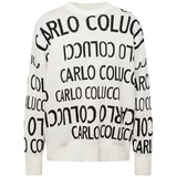 Carlo Colucci Pulover crna / bijela