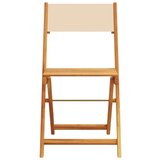  Vrtna jedilna garnitura 5-delna bež blago in trden les, (21251937) | Shoptok.si