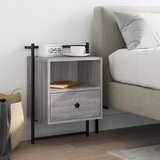 vidaXL Stenska nočna omarica siva sonoma 40x30x61 cm inženirski les Cene