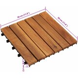  Pločice za decking 10 pcs Smeđa 30 x 30 cm Acacijsko drvo | shoptok.hr