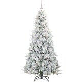 vidaXL Umetno Zložljivo Božično Drevo Zelena 210 cm PE in PVC | Shoptok.si