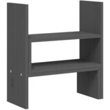  Stalak za monitor sivi (39 - 72) x 17 x 43 cm masivna borovina | shoptok.hr