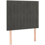 Maison Chic Posteljno vzglavje - Vzglavna omarica 2 kosa temno sivo 100x5x78/88 cm žamet, (22076983) Cene