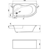 AQUAART kada elegant 160L/O - akrilna 1600X900X585 | shoptok.hr