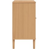  Komoda SENJA smeđa izgled ratana 80x40x80cm masivna borovina | shoptok.hr