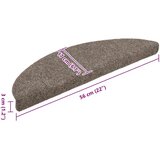  Prostirke za stepenice, samoljepljive, 20 kom. 56x17x3 cm, bež, poluokrugle | shoptok.hr