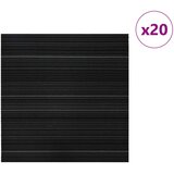  Tepih pločica Prugasta Tamnosiva 50 x 50 cm 20 pcs PP i bitumen | shoptok.hr