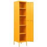 vidaXL Omara s ključavnico gorčično rumena 35x46x180 cm jeklo | Shoptok.si