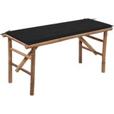  Zložljiva vrtna klop z blazino 118 cm bambus, (20803998) Cene