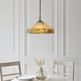 Endon 111989 - Luster na lancu Tiffany NEVADA 3xE27/10W/230V prečnik 40 cm | Eponuda.com