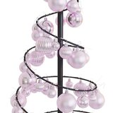 vidaXL LED božićno drvce s kuglicama 80 LED toplo bijelo 120 cm | shoptok.hr