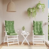  The Living Store Blazine za stole 2 kosa vzorec listov oxford tkanina - Blazina Za Stol Z Visokim Naslonjalom, (21454959) Cene