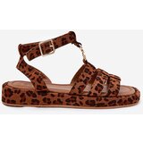 Boto Ladies platform sandals with gold detail leopard Kartia | Shoptok.si