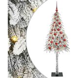 vidaXL Božično drevo med 150 LED z stojalom Bela 150 cm PE in jeklo | Shoptok.si